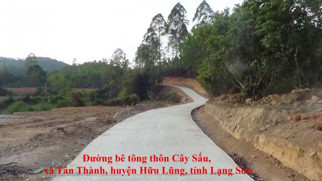 Đường bê tông thôn Cây Sấu, xã Tân Thành, huyện Hữu Lũng, tỉnh Lạng Sơn